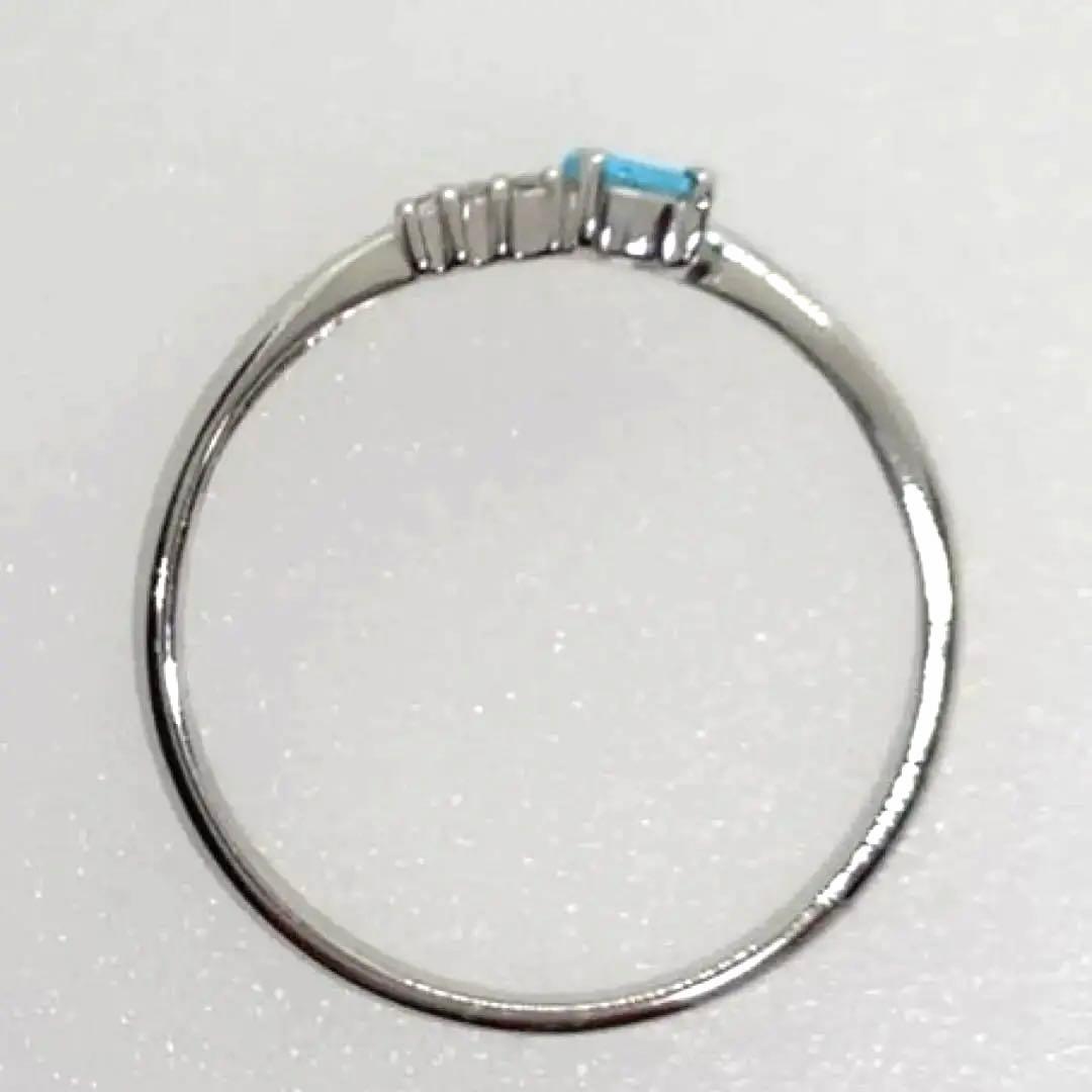 y*i様 pt900 パライバトルマリン＆ダイヤモンドリング　ミルフローラ　鑑別