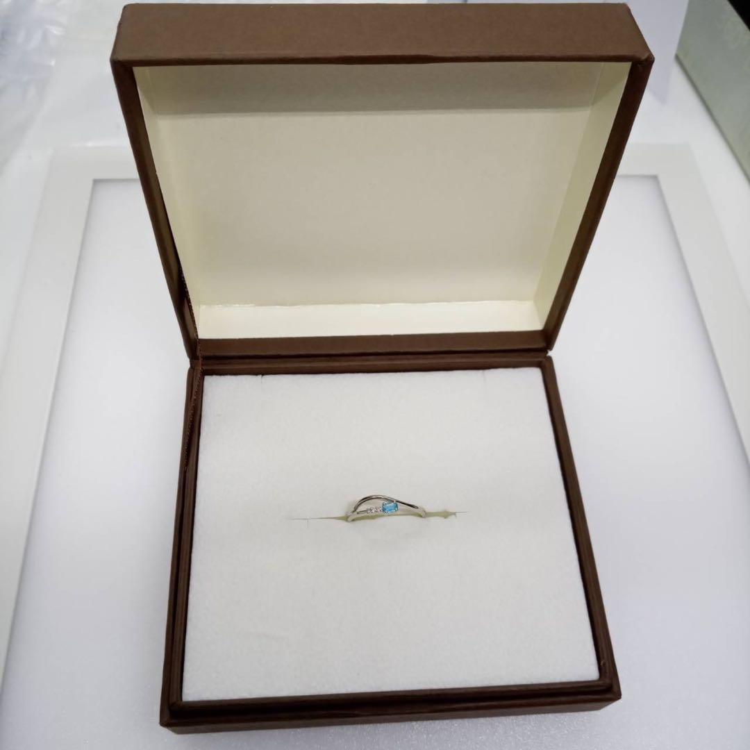 y*i様 pt900 パライバトルマリン＆ダイヤモンドリング　ミルフローラ　鑑別