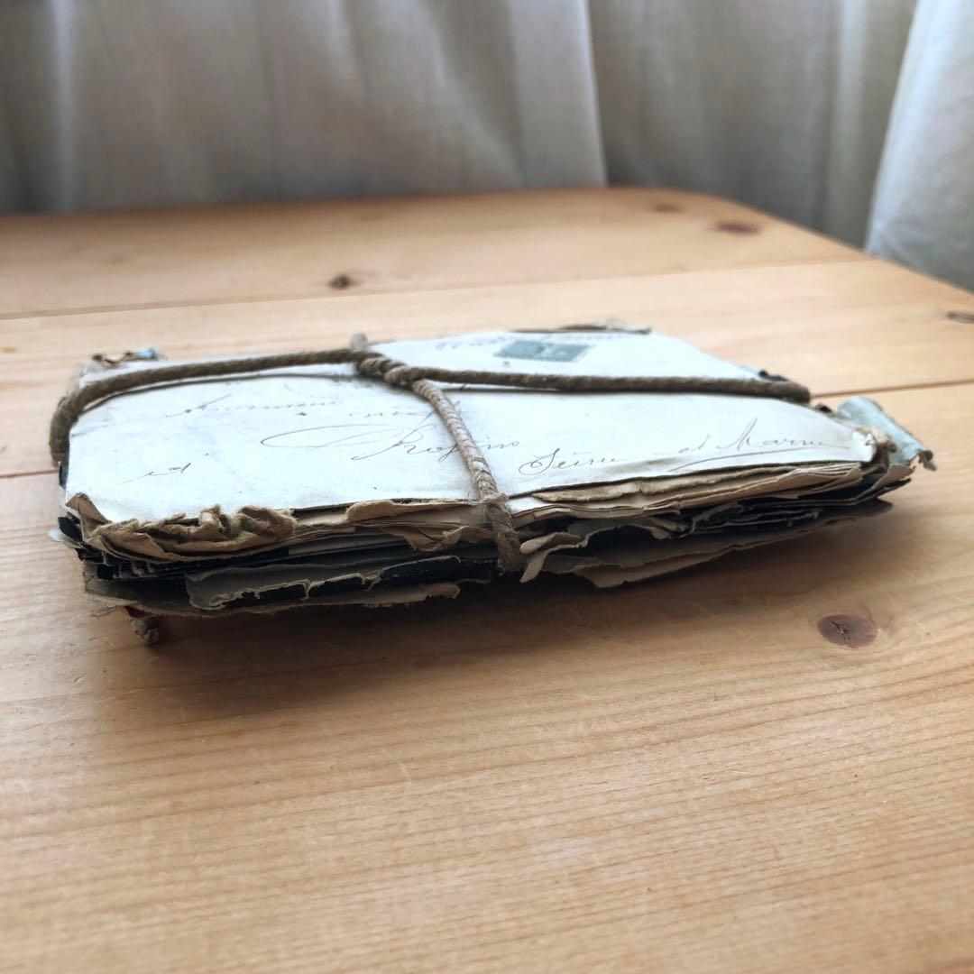 古い手紙束　公証人　アンティーク　フランス　ヴィンテージ　一点物　no.182