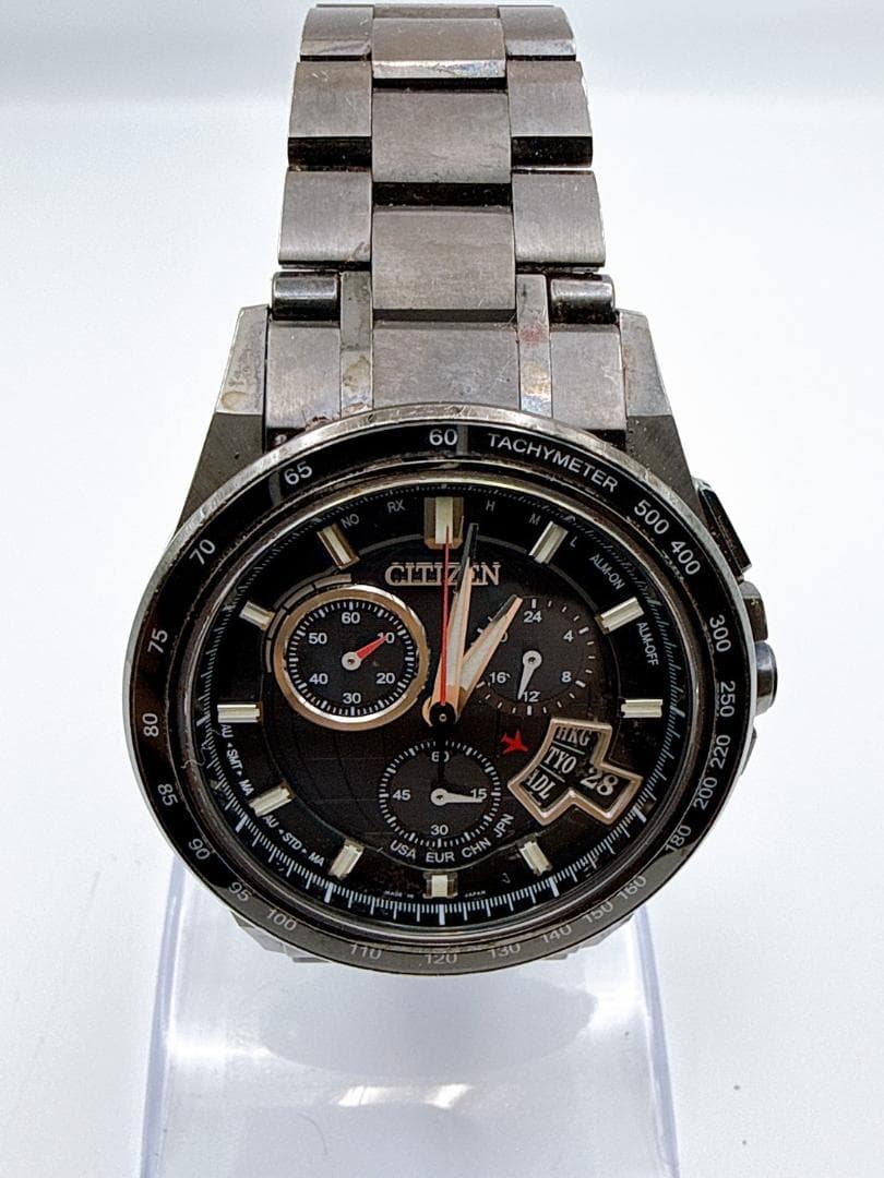 CITIZEN エコドライブ H610 電波ソーラー 動作品 メンズ腕時計