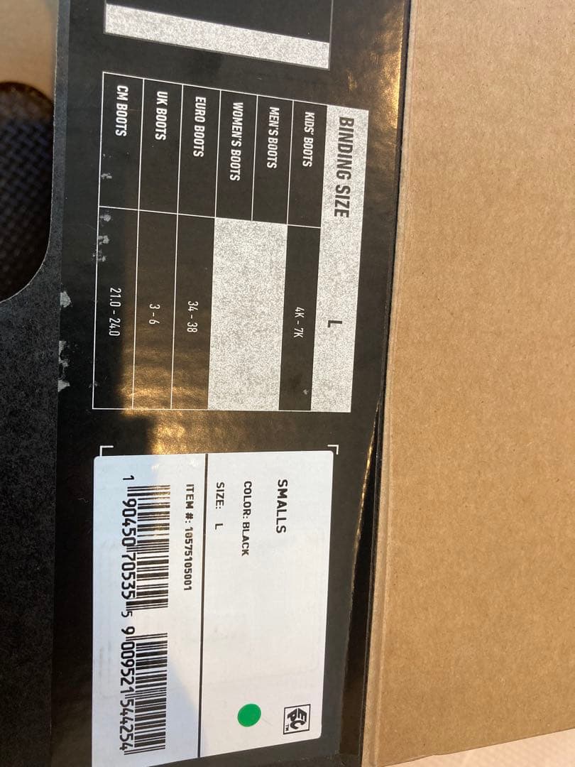 BURTON バインディング　SMALLS Lサイズ（キッズのLサイズ）バートン