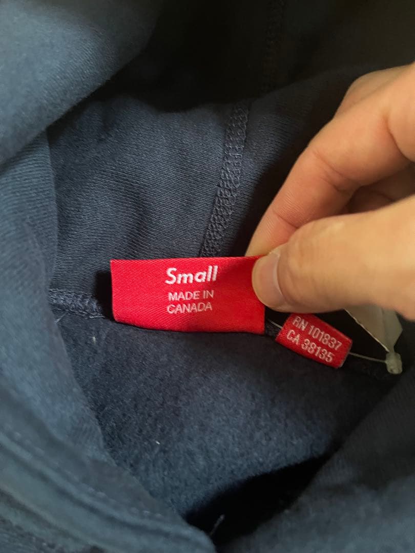 未使用 Supreme Micro Logo Hooded Sweatshirt