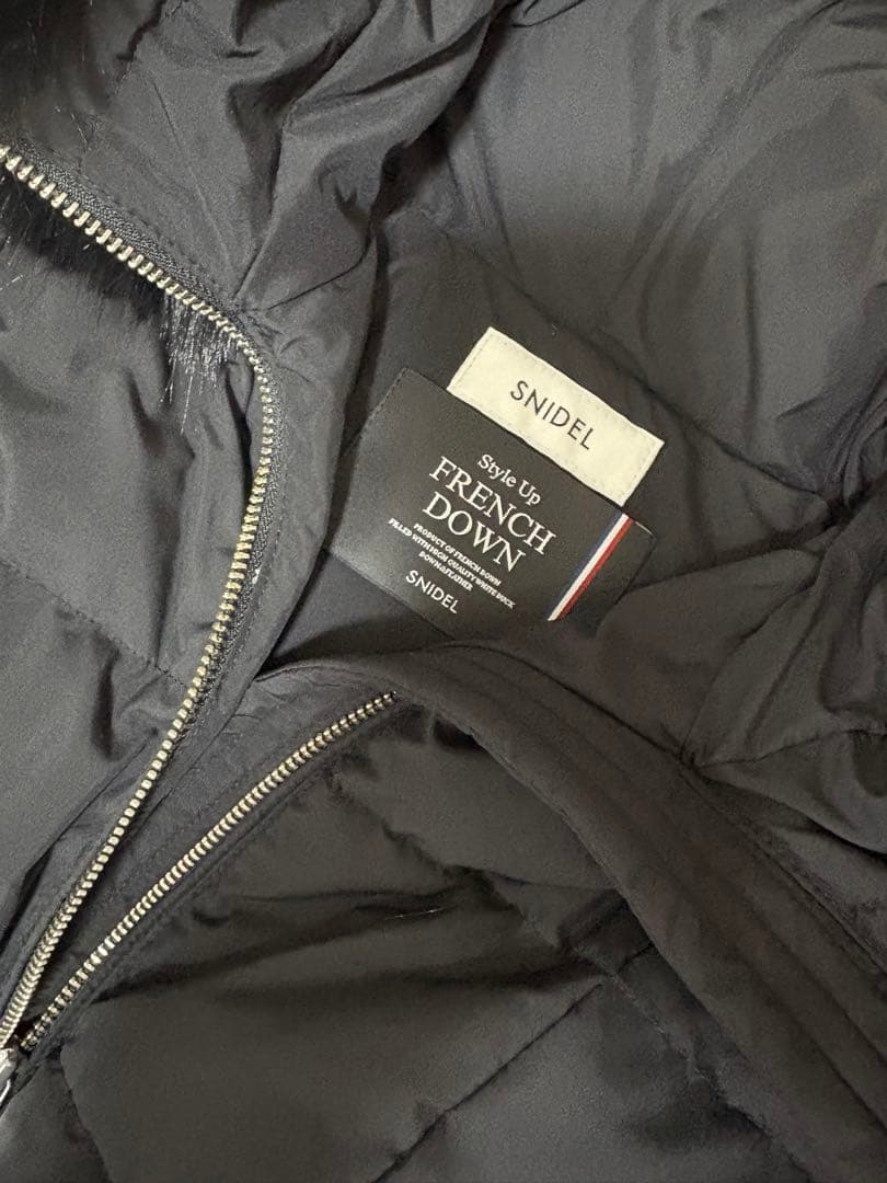 snidel スタイルアップフレンチダウンロングコート ブラック