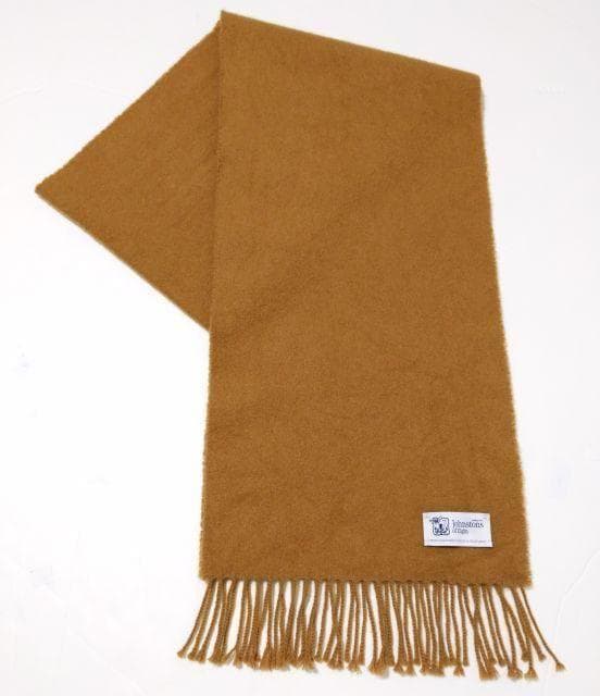 美品★ジョンストンズ★カシミヤ マフラー キャメル