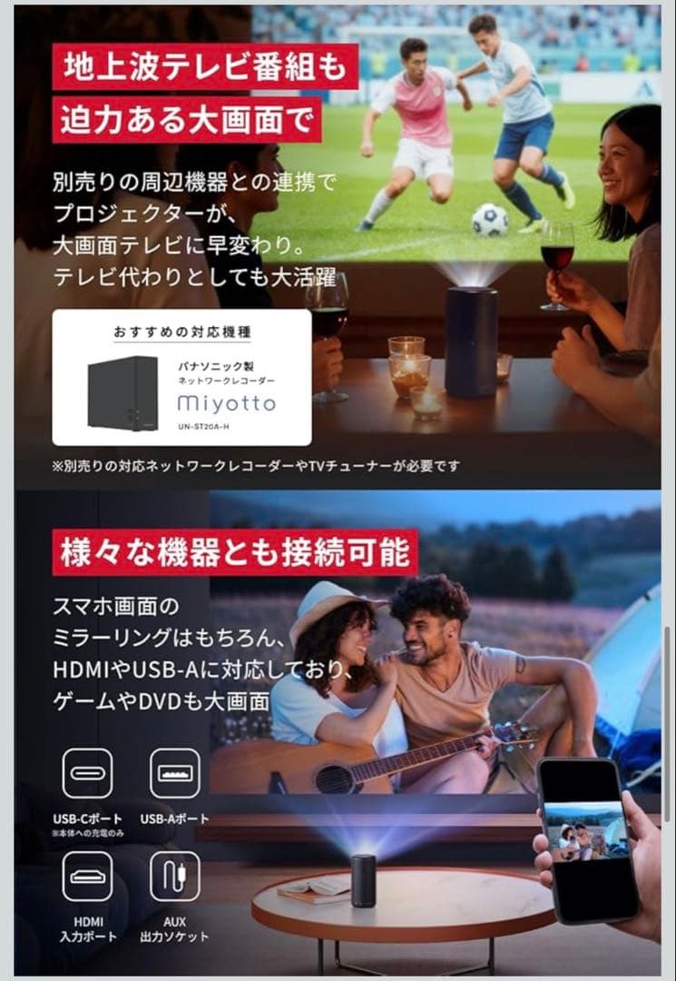 Anker Nebula Capsule 3 ＆ プロジェクター スタンド