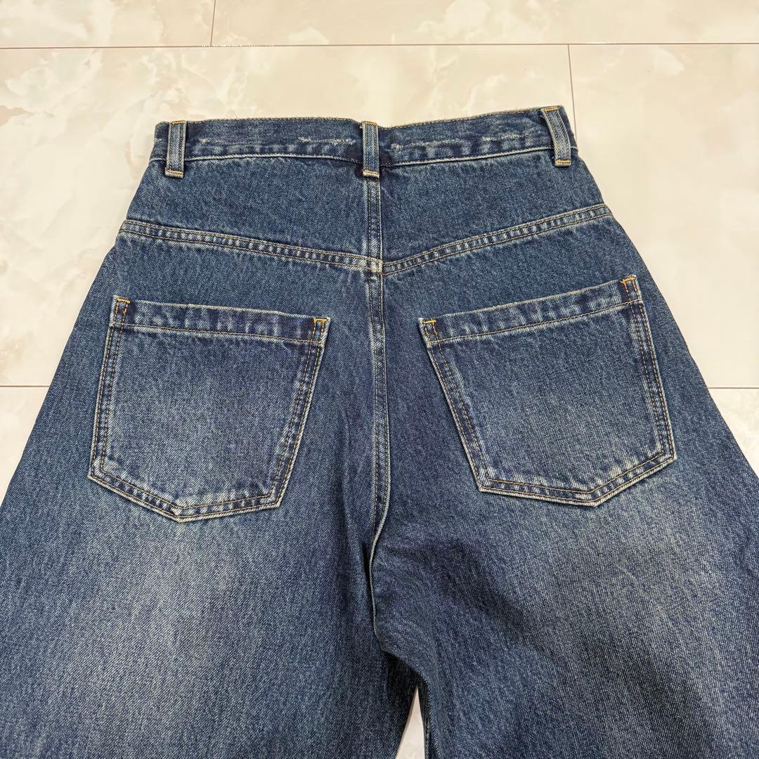 moussy DROP WAIST CURVE STRAIGHT ブルー 0