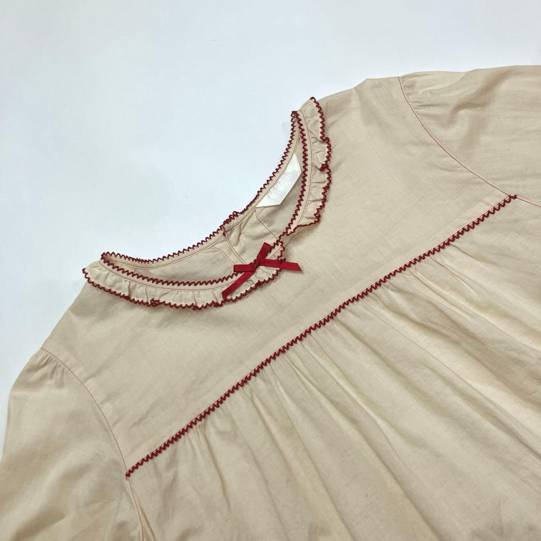 【美品】ピンクハウス 生成 ピコフリル使い 綿ローンブラウス/2024年 秋