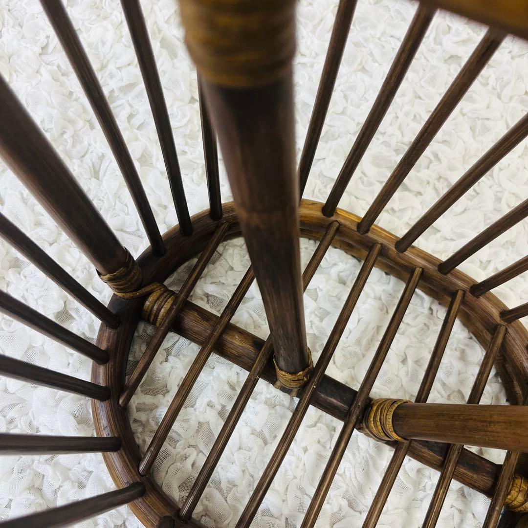 籐家具 小物入れ インテリア ラタンマガジンラック 籠かごアンティーク昭和レトロ