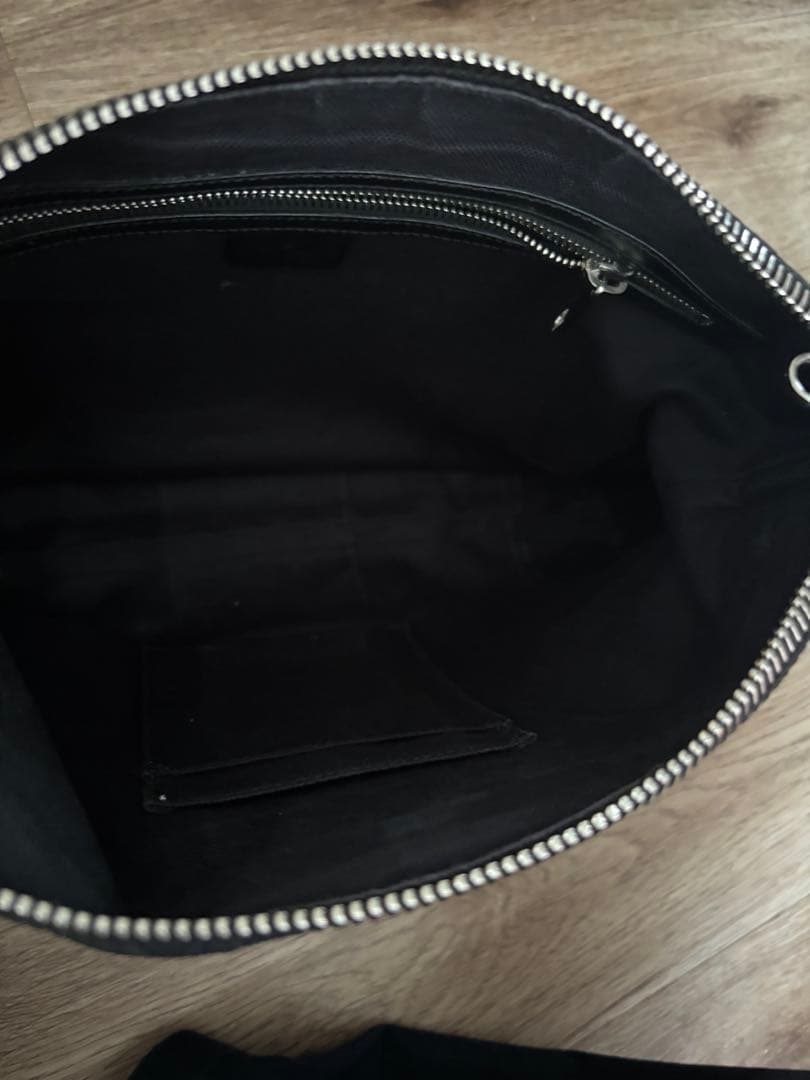 【美品】グッチ ショルダーバッグ レザー×PVC A4可 GG柄 シェリーライン