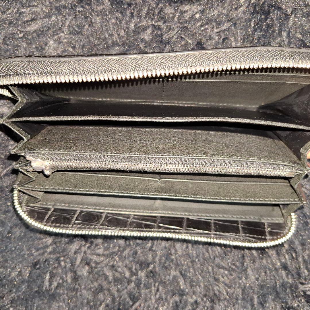 YOU　東京クロコダイル　マット　グランデ　ナイルクロコダイル　1枚革　黒