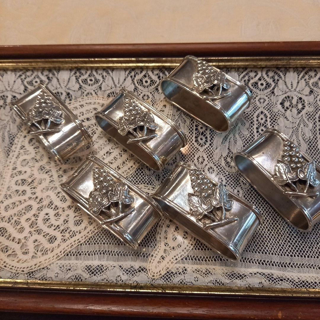 アンティーク銀製ナプキンリングフルセット