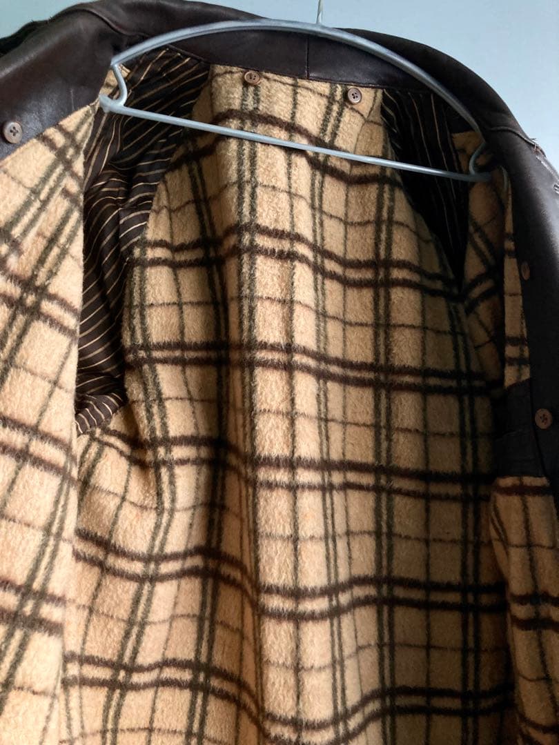 ジャケット・アウター 40s French Vintage Leather Aviator Coat