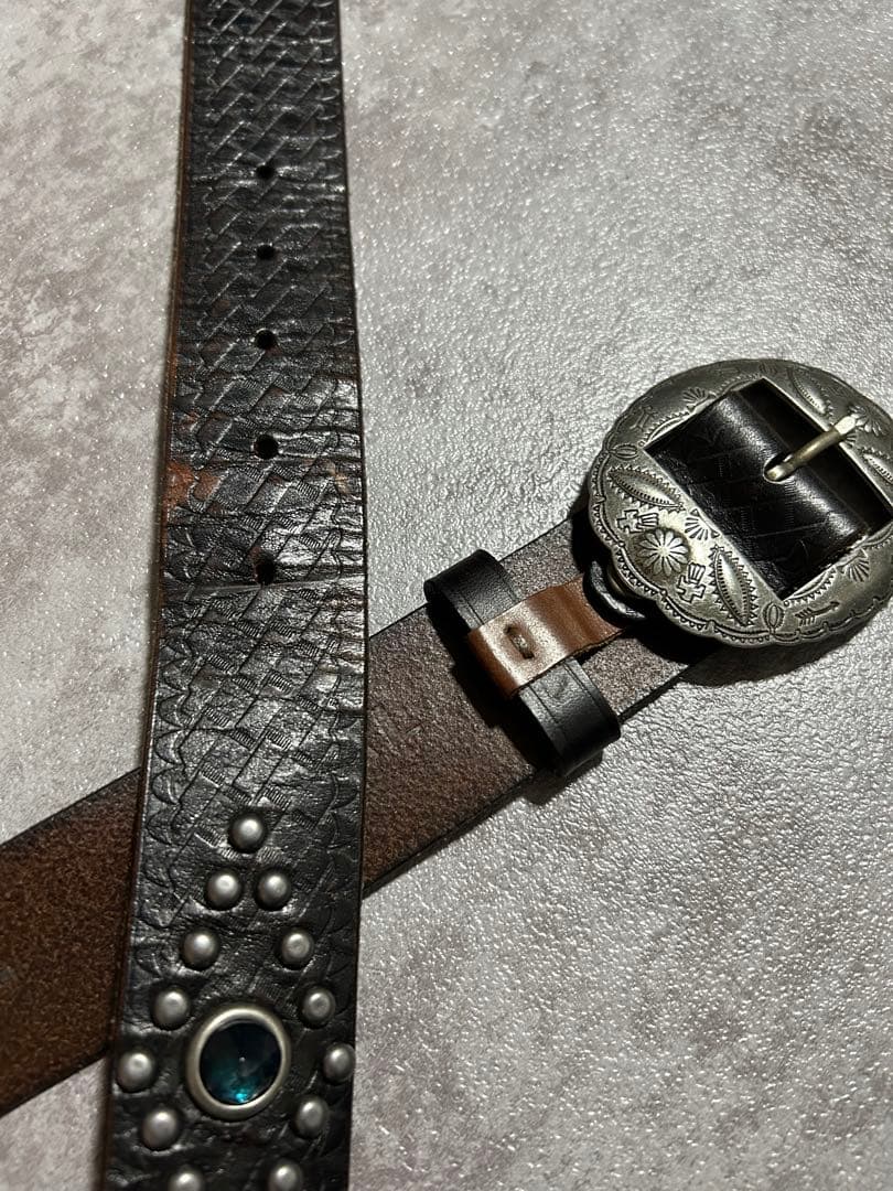 希少　RRL スタッズレザー ベルト　30
