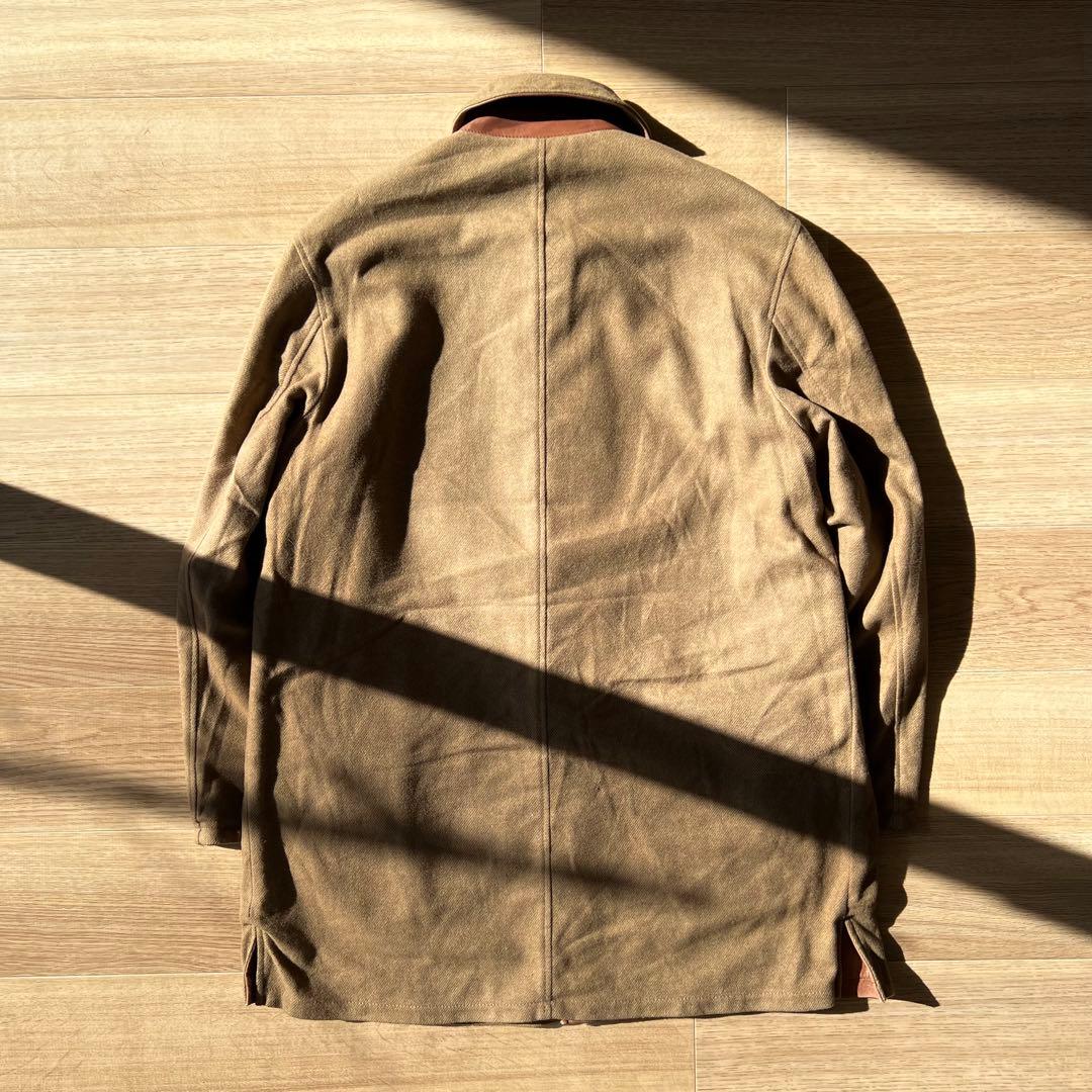 イタリア製 ヴィンテージ リバーシブル レザーコート キャメル カシミヤ 90s