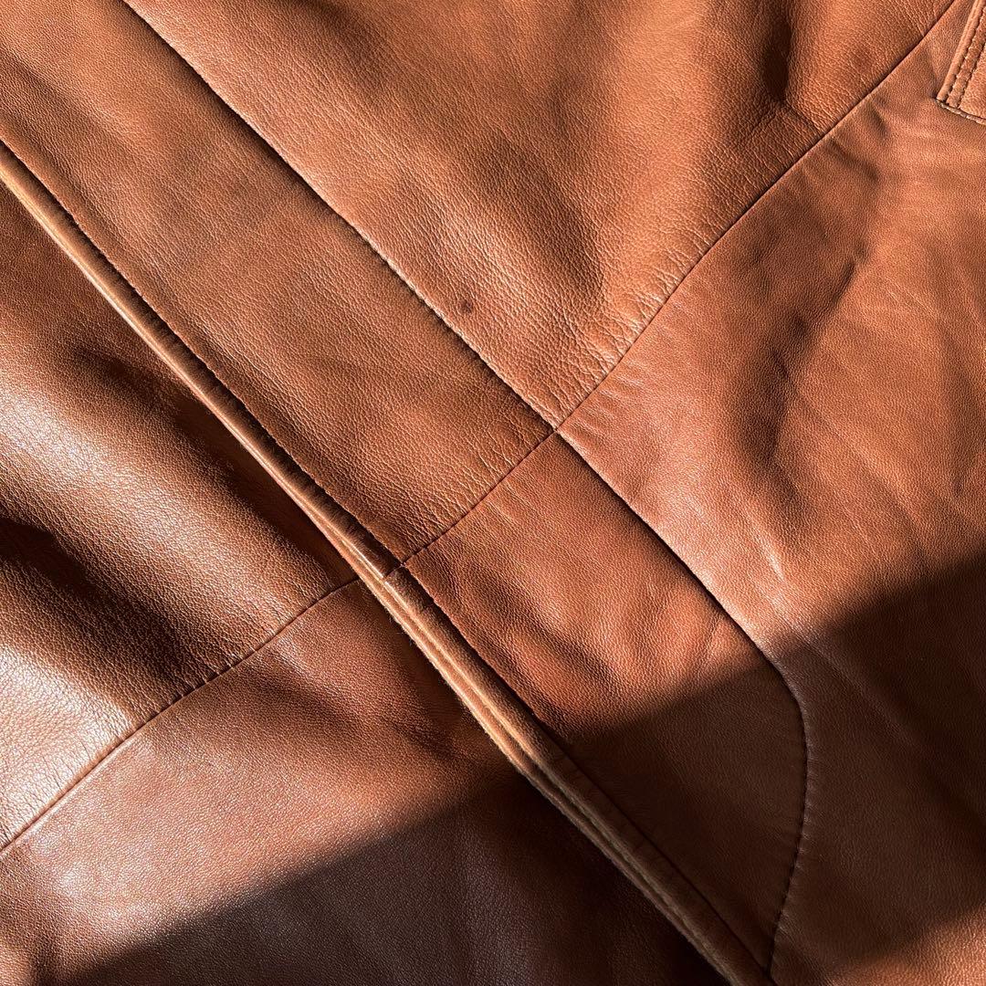 イタリア製 ヴィンテージ リバーシブル レザーコート キャメル カシミヤ 90s