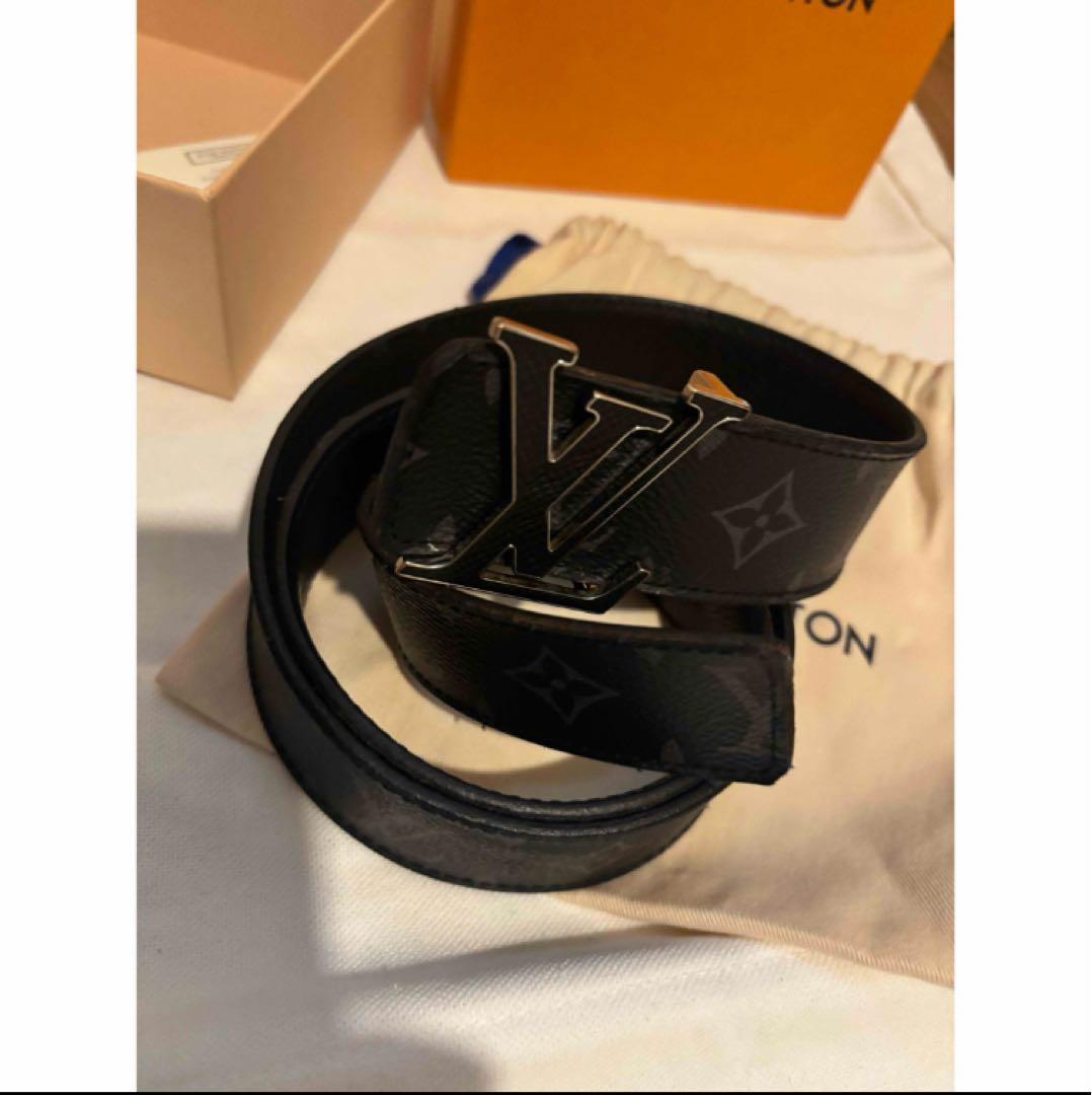LOUIS VUITTON LVイニシャル ベルト モノグラム ブラック