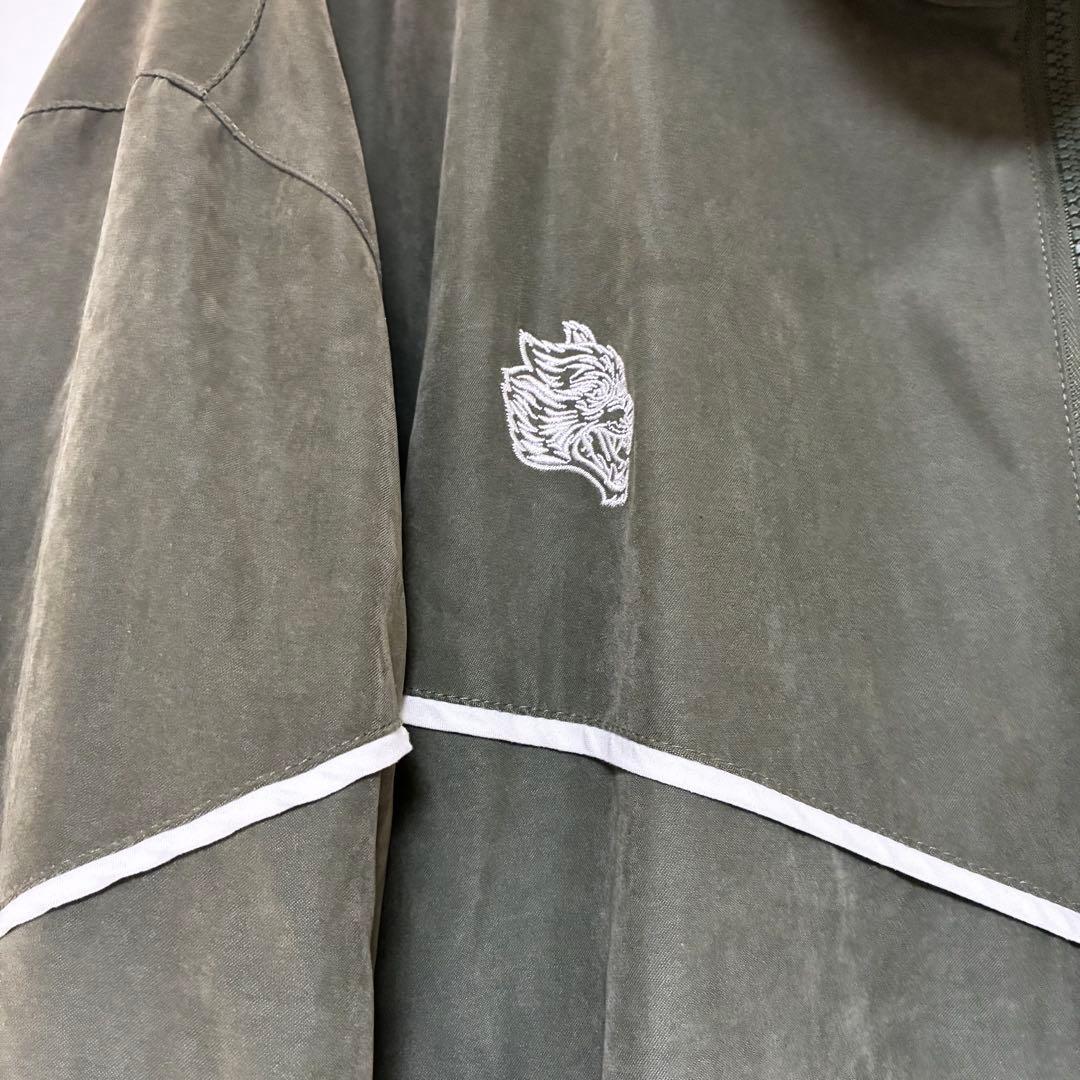 WOLVES ストライプジャケット オリーブグリーン