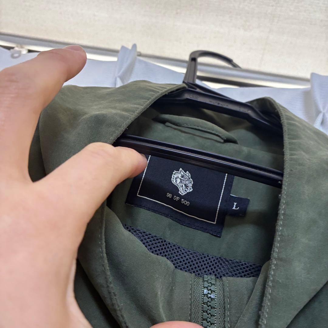 WOLVES ストライプジャケット オリーブグリーン