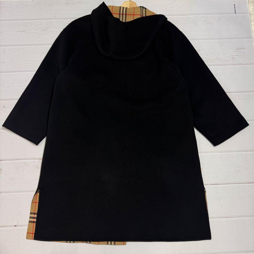 バーバリーズ ダブルフェイス ダッフルコート カシミヤ ネイビー