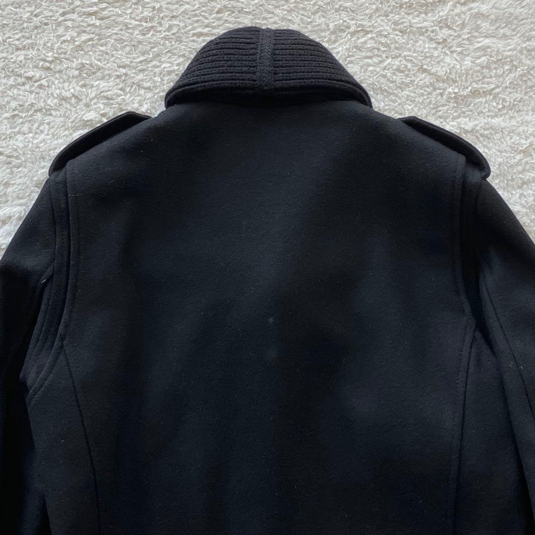 極上品 ディースクエアード ショールカラー ライダースジャケット ブラック 44