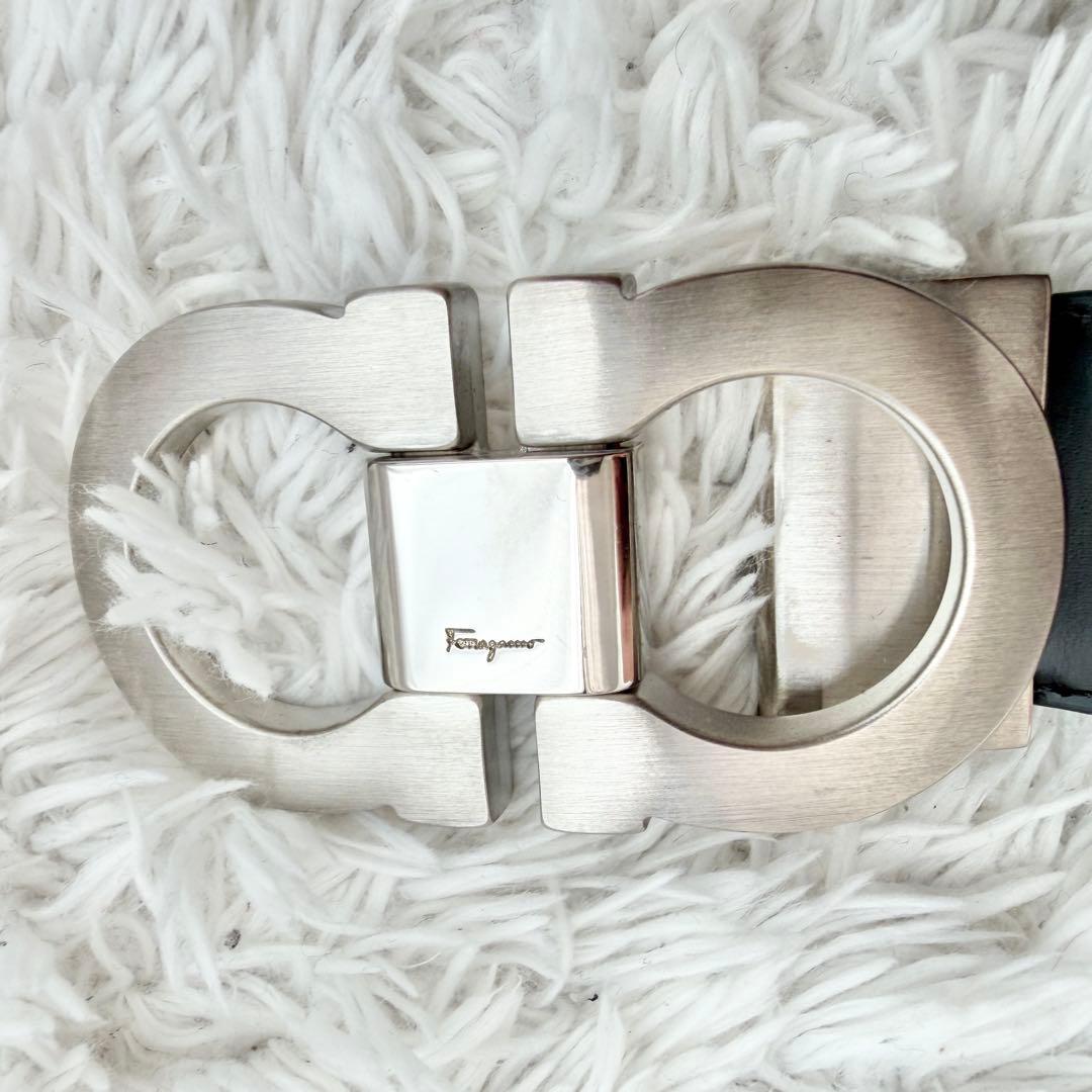 【新品未使用】フェラガモ ベルト ダブルガンチーニ ブラック シルバー
