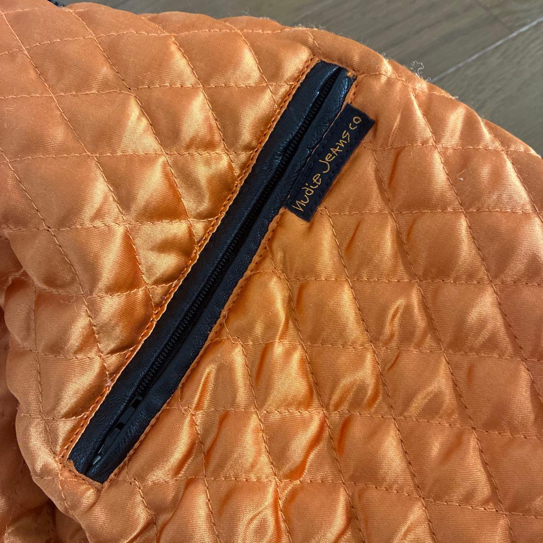 定価118,800円 ヌーディージーンズ シープレザー ライダースジャケット M