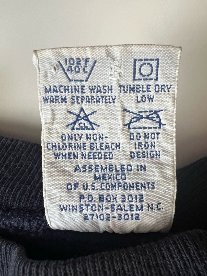 90s ChampionリバースウィーブNBC 刺繍ロゴスウェット ネイビーL