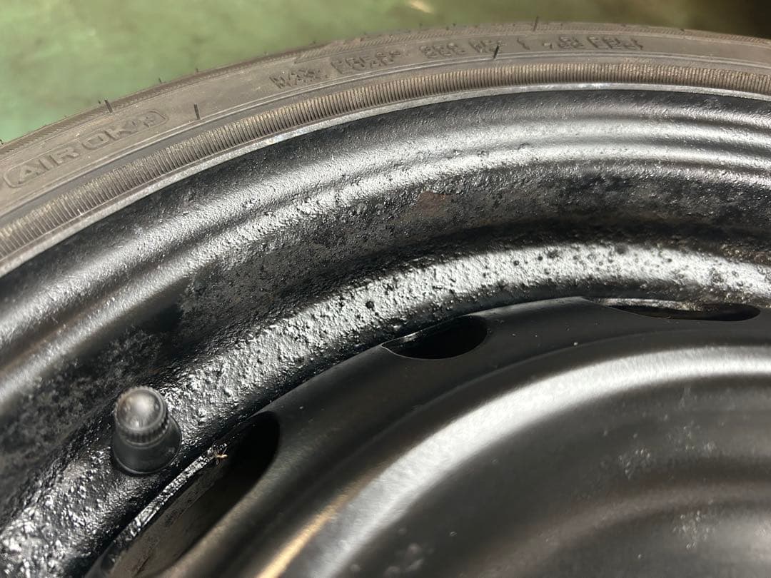 165/55R14バリ山14×6J 4H +45 鉄ホイールセット　軽カー