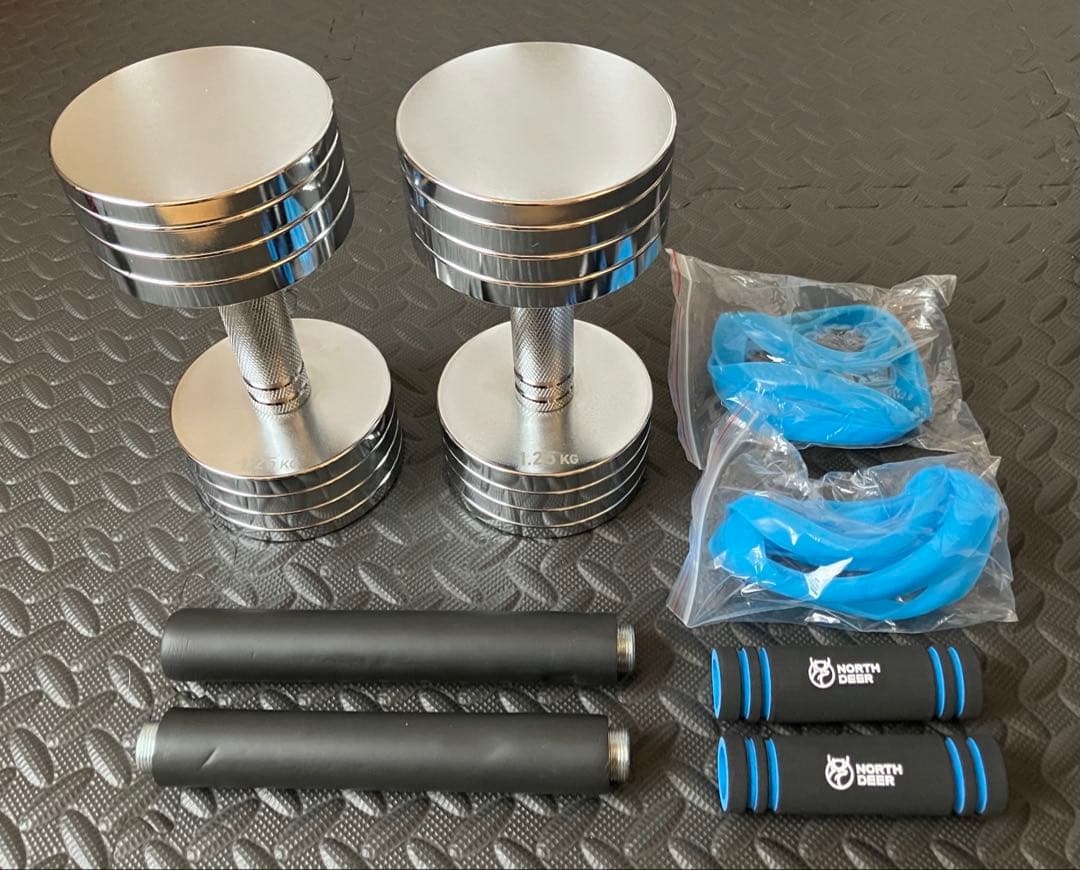 NORTHDEER 第2世代サンドブラスト版・可変式ダンベル10kg×2