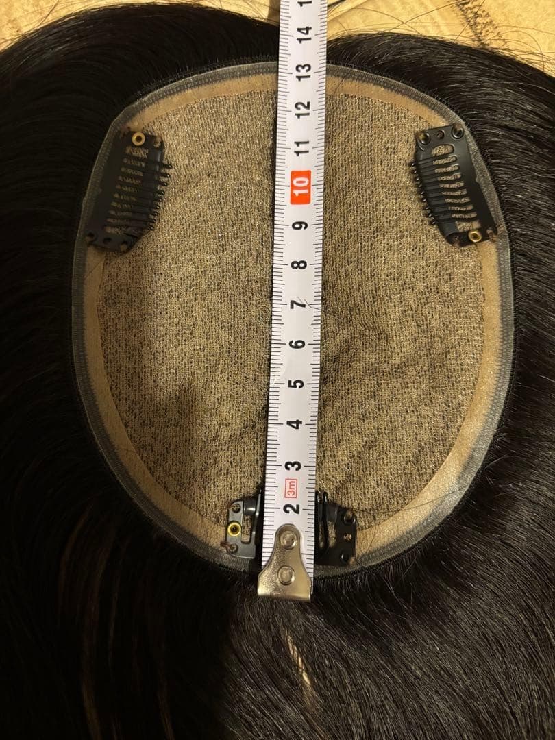 ❤全人毛100%　広範囲隠 12*13　高品質　ストレート 30　部分　黒色　❤