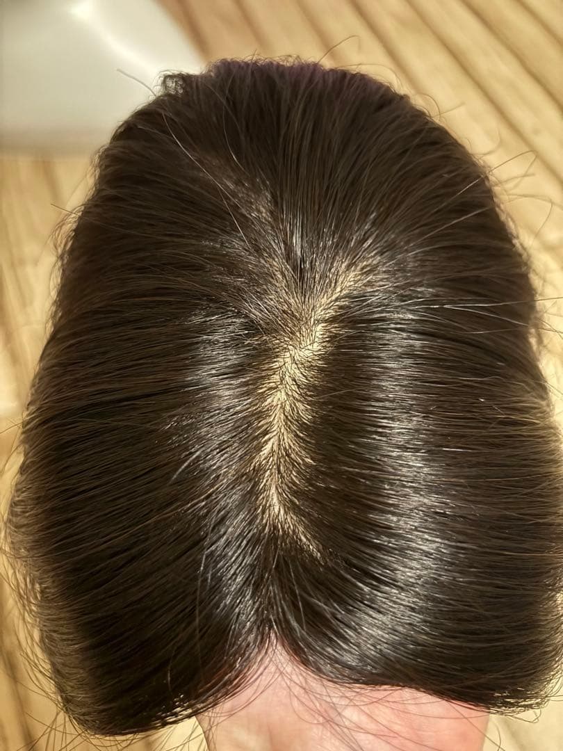 ❤全人毛100%　広範囲隠 12*13　高品質　ストレート 30　部分　黒色　❤