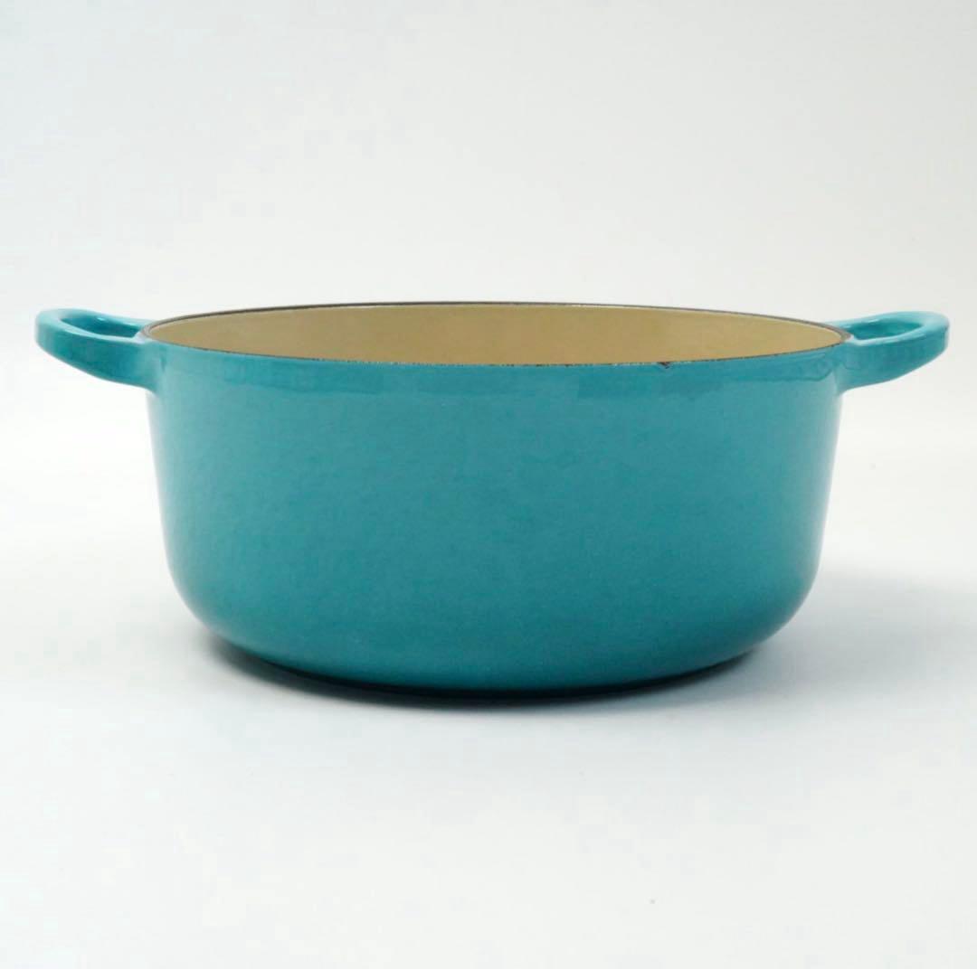【美品】LE CREUSET　ココット ロンド カリビアンブルー　20cm