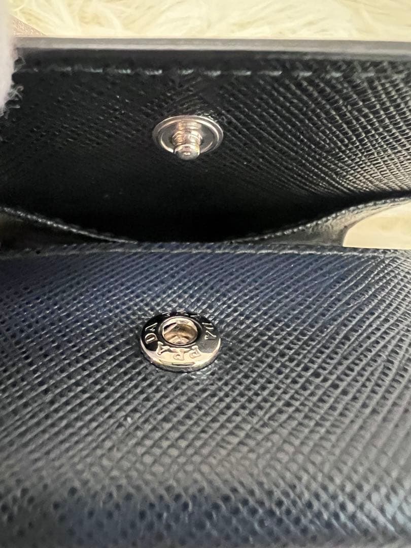 新品 PRADA SAFFIANO ROBOT ネイビー ケース メンズ