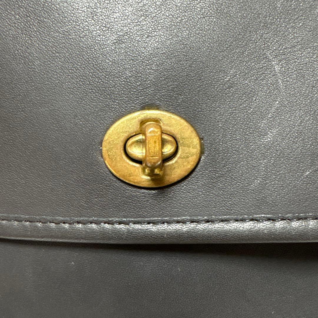 ✨美品✨　オールドコーチ　COACH黒 レザー ショルダーバッグ