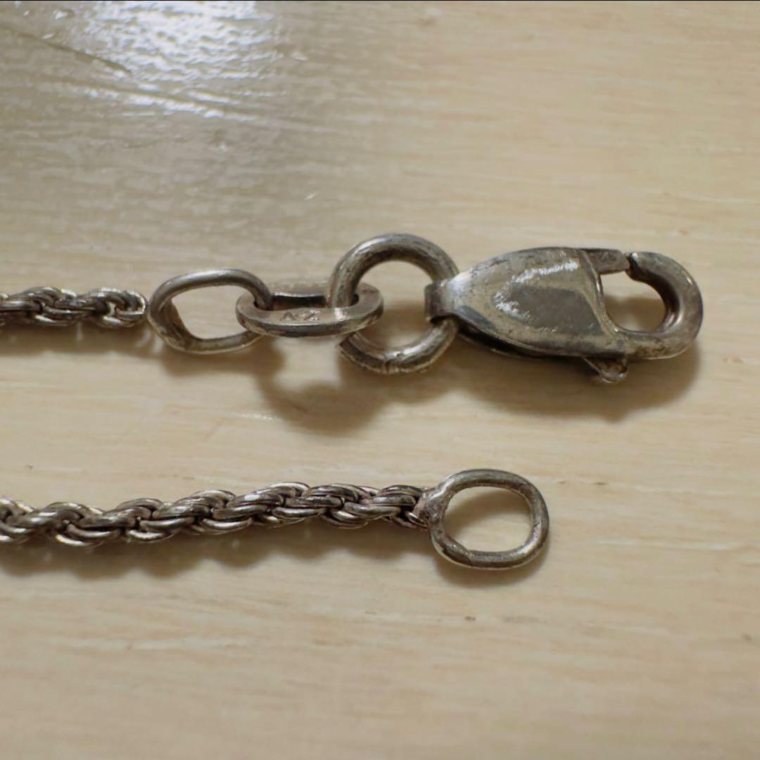 Silver925 ツイストチェーンネックレス 47cm