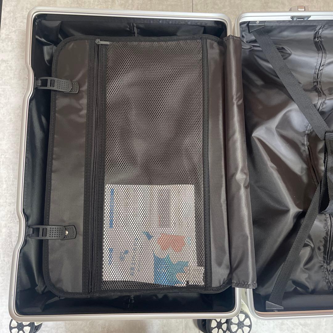 [Vilgazz] キャリーケース TSAロック 4-7泊 M 58L ホワイト