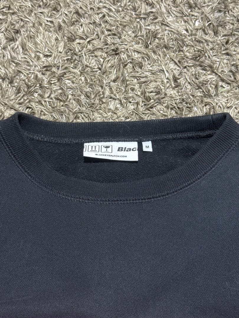 BlackEyePatch 取扱注意 クルーネック スウェット M 黒 正規品