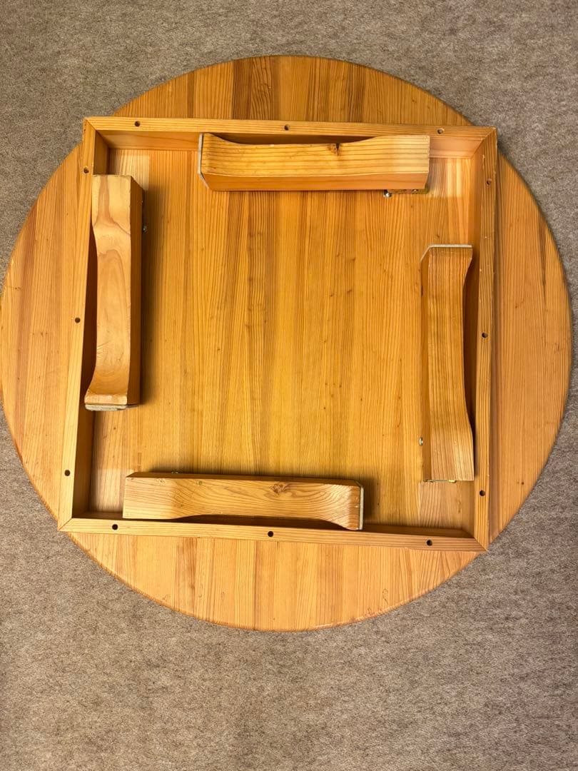 ちゃぶ台　九州産杉無垢材を使った安心な丸座卓