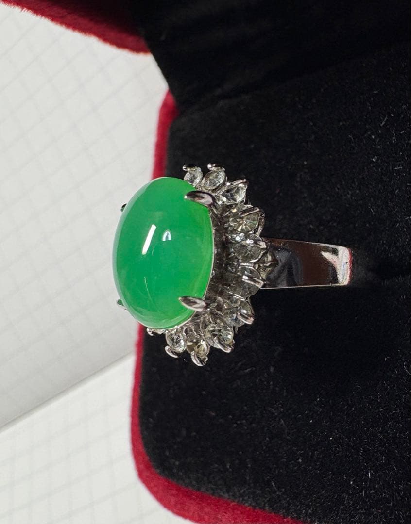 翡翠　指輪　18K