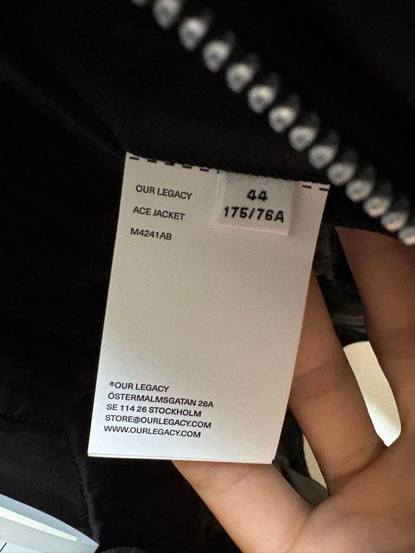 ジャケット・アウター OUR LEGACY ACE JACKET 44