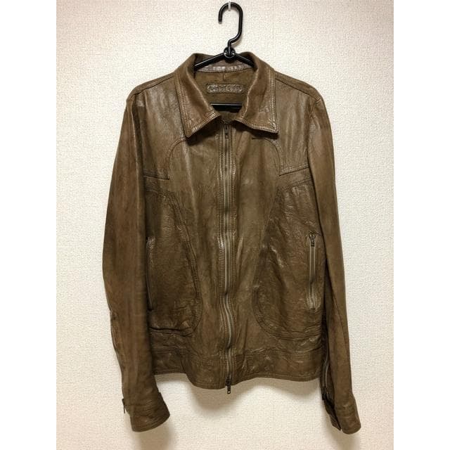 サルバトーレサントロ Salvatore Santoro高級ラムスキンブルゾン