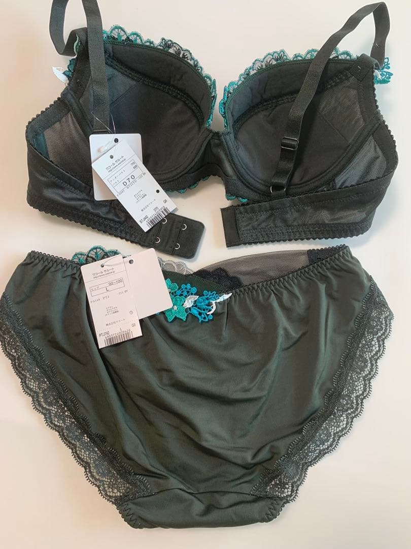 ワコール サルート ブラD70/ショーツL GR