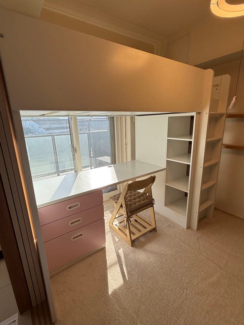 イケア STUVA ロフトベッド ピンク【3/8まで】