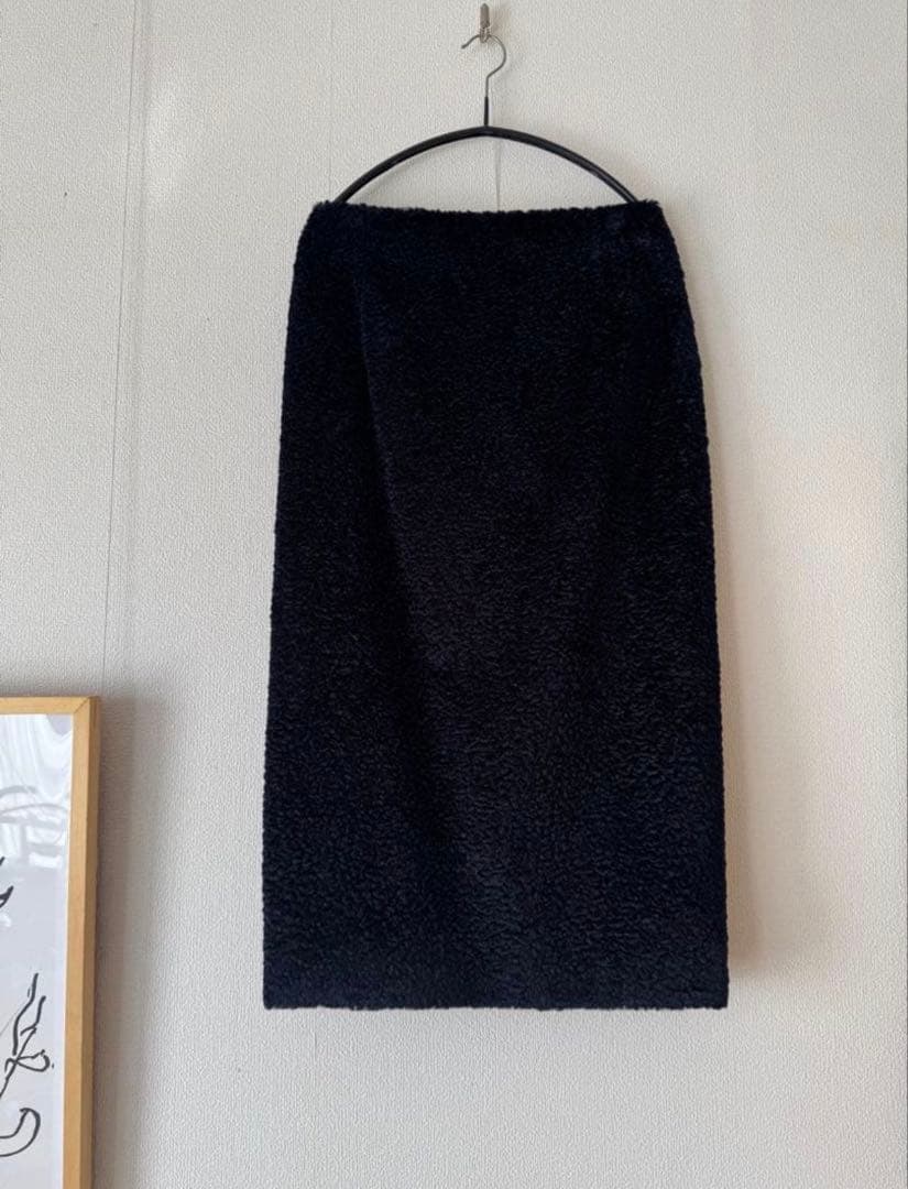 タグ付新品未使用 マディソンブルー ミモレスカート アストラカン 秋冬