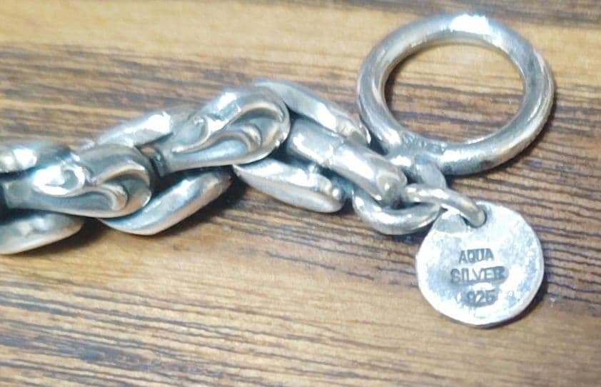 アクアシルバー925 チェーンブレスレット