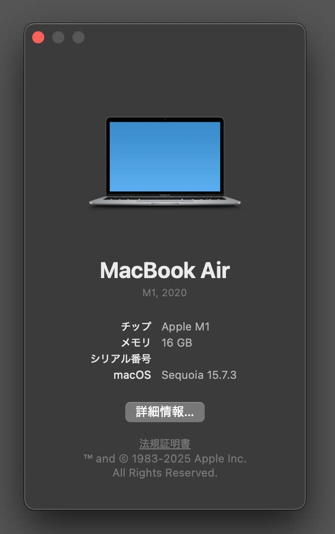 Apple MacBook Air 13インチ M1 16GB 1TB