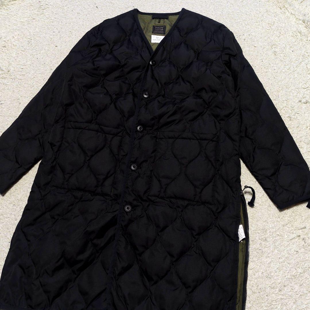 TAION キルティング ダウンコート ミリタリー サイドスリット