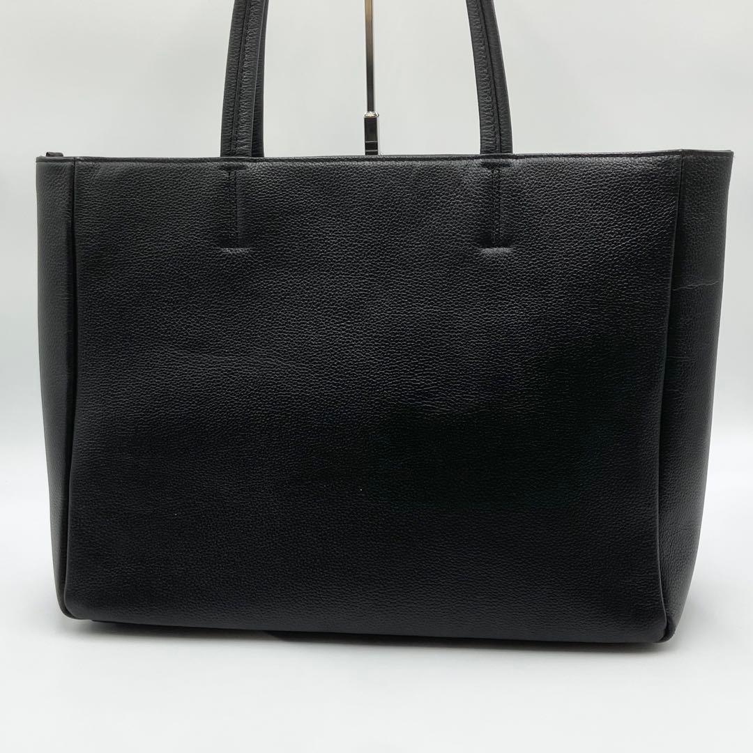 極美品　SHIPS シップス　ヴァーティカル　トートバッグ　スマートレザー　黒