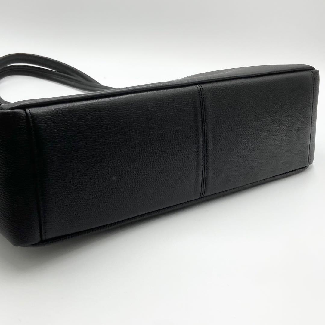 極美品　SHIPS シップス　ヴァーティカル　トートバッグ　スマートレザー　黒