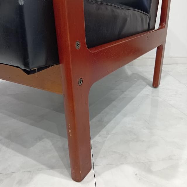 カリモク kチェア ワイドアーム　レザーkarimoku 60 ヴィンテージ